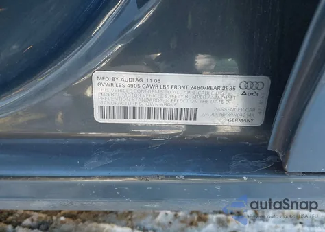 2009 Audi A4 2.0T Premium z USA, uszkodzony, nr VIN WAULF78KX9N042148